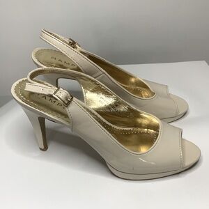 Rampage pattern leather nude heels size 9.5